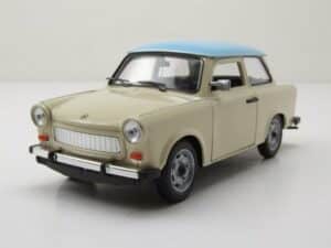 Welly Modellauto Trabant 601 Trabbi beige blau Modellauto 1:24 Welly