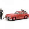 Schuco Modellauto 450376600 Schuco MB 300 SL rot mit Ski 1:43
