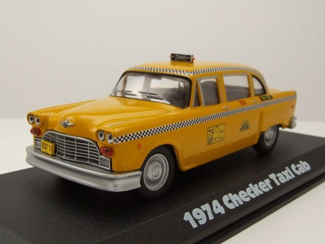GREENLIGHT collectibles Modellauto Checker Sunshine Cab 1974 Taxi TV-Serie Modellauto 1:43 Greenlight