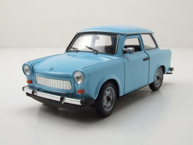 Welly Modellauto Trabant 601 Trabbi himmelblau Modellauto 1:24 Welly