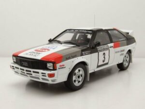 ixo Models Modellauto Audi Quattro #3 Rallye 1000 Lakes 1982 Mikkola Hertz Modellauto 1:18