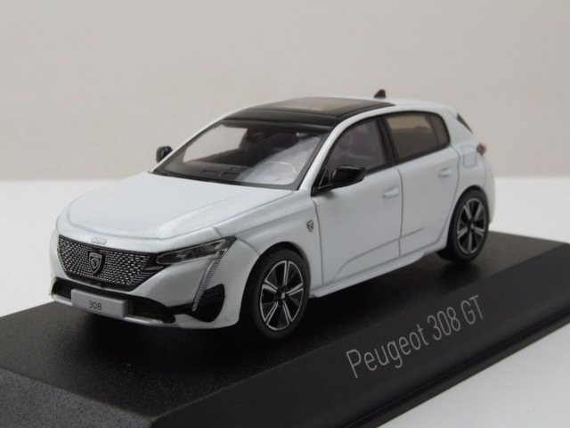 Norev Modellauto Peugeot 308 GT 2021 weiß metallic Modellauto 1:43 Norev