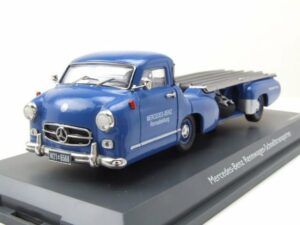 Schuco Modellauto Mercedes Renntransporter Blaues Wunder blau Modellauto 1:43 Schuco