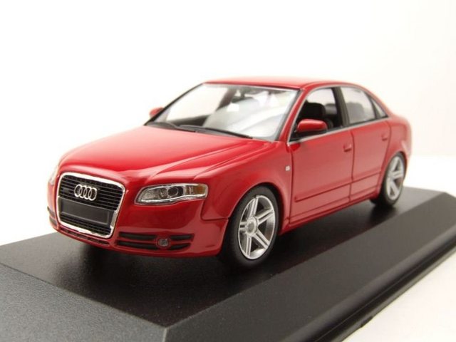 Maxichamps Modellauto Audi A4 2004 rot Modellauto 1:43 Maxichamps