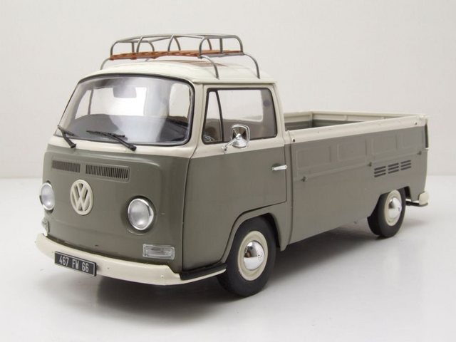 Solido Modellauto VW T2 Pritsche 1968 grau weiß Modellauto 1:18 Solido