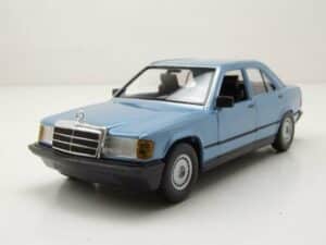 Bburago Modellauto Mercedes 190E 1987 blau Modellauto 1:24 Bburago