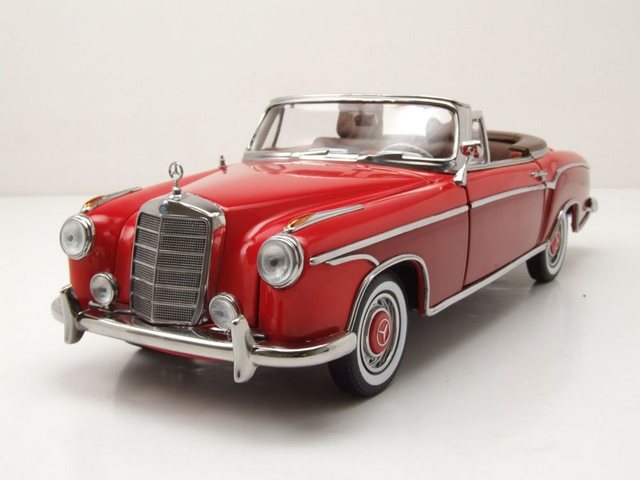 Sun Star Modellauto Mercedes 220 SE Cabrio W128 1960 rot dunkelrot Modellauto 1:18 Sun