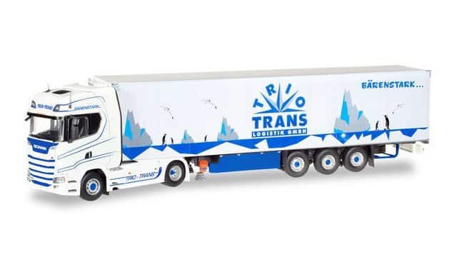 Herpa Modellauto Herpa 071369 Scania CS20 HD Kühlkoffer-Sattelzug