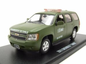 GREENLIGHT collectibles Modellauto Chevrolet Tahoe 2011 grün Police Carabineros de Chile GOPE Modellauto