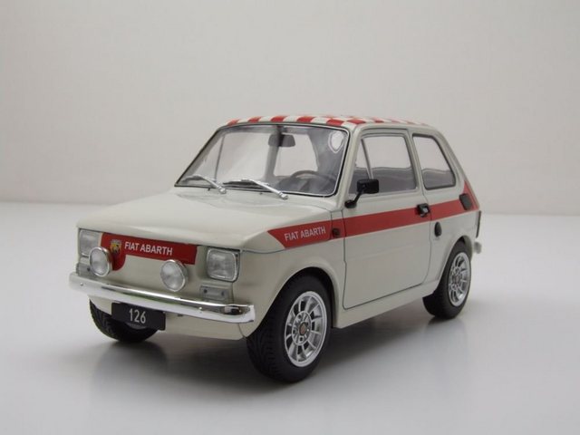 MCG Modellauto Fiat 126 Abarth 1972 weiß Modellauto 1:18 MCG